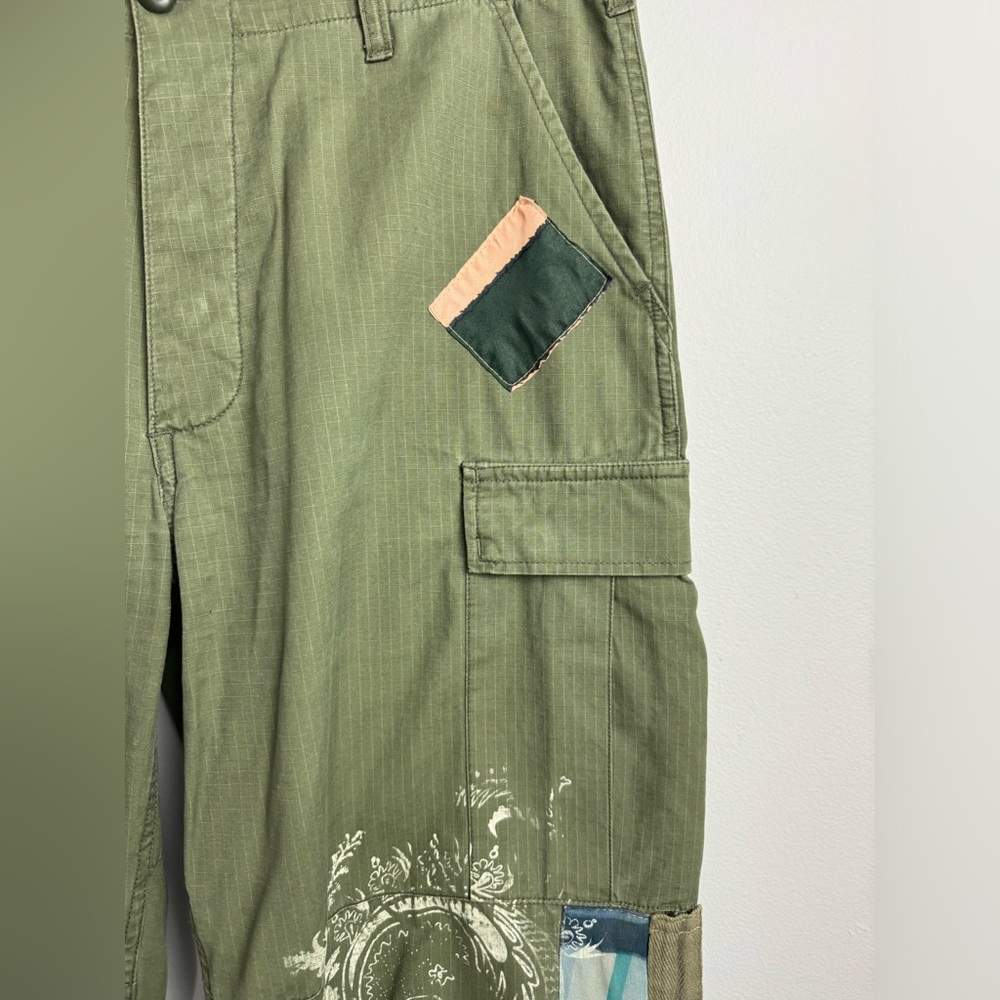Riley Military Olive Patchwork Pants - image 6